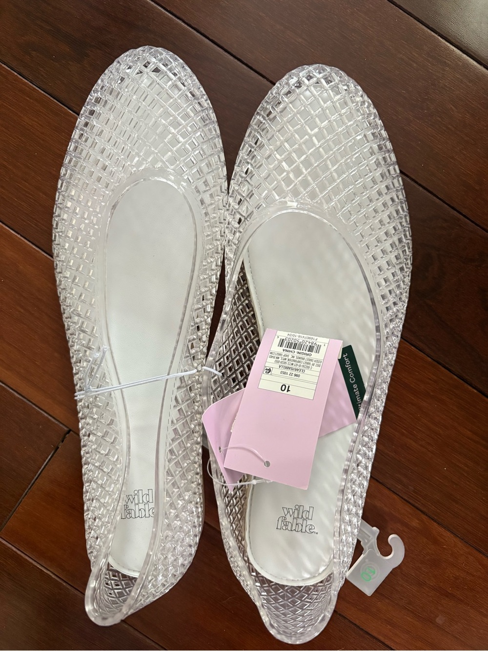 Wild Fable- Clear Jelly Slip-On Ballet Flats - Transparent